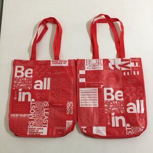 Lululemon New 2 Gift Bags Red Be All In Printed 12 x 9 x 4